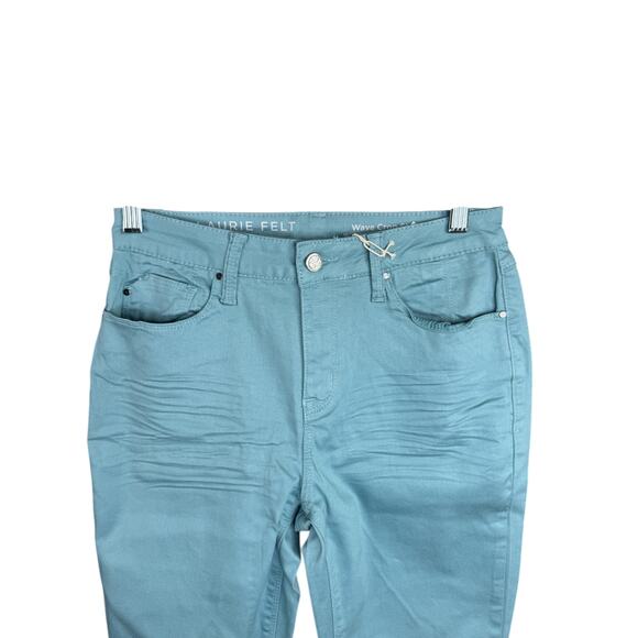 Laurie Felt Wave Crop Straight Jeans Dusty Blue Sz 6 NWT Cotton Blend Stretch - Picture 2 of 13